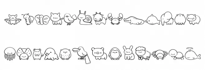 CuteAnimalsDingbat Font OTHER CHARS