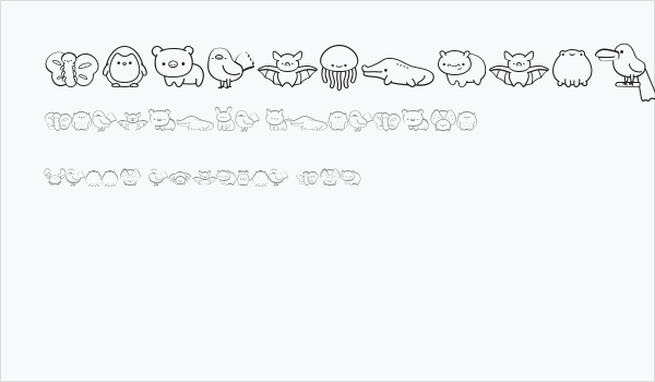 CuteAnimalsDingbat Business Card