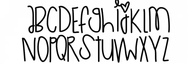 CuteAsAButton Schriftart Kleinbuchstaben