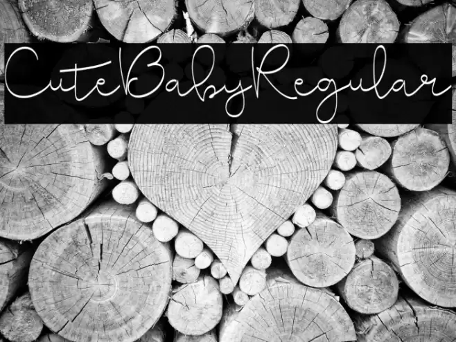CuteBabyRegular Font examples