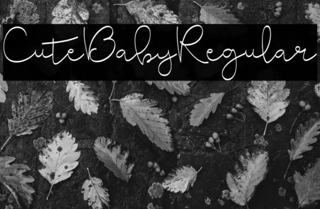 CuteBabyRegular Font examples