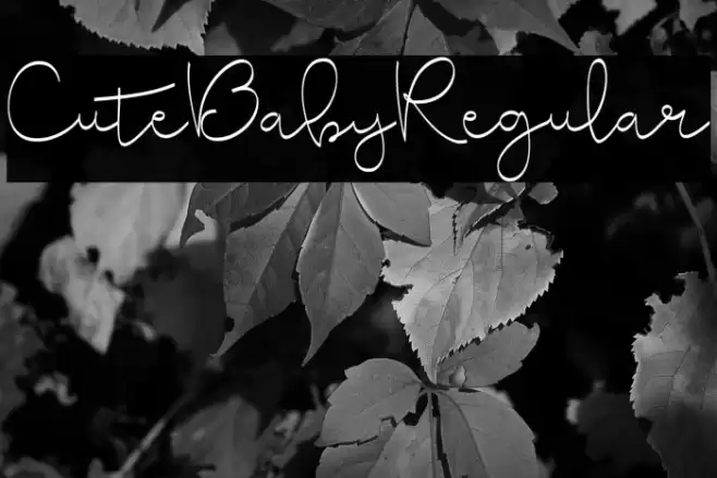 CuteBabyRegular Font examples