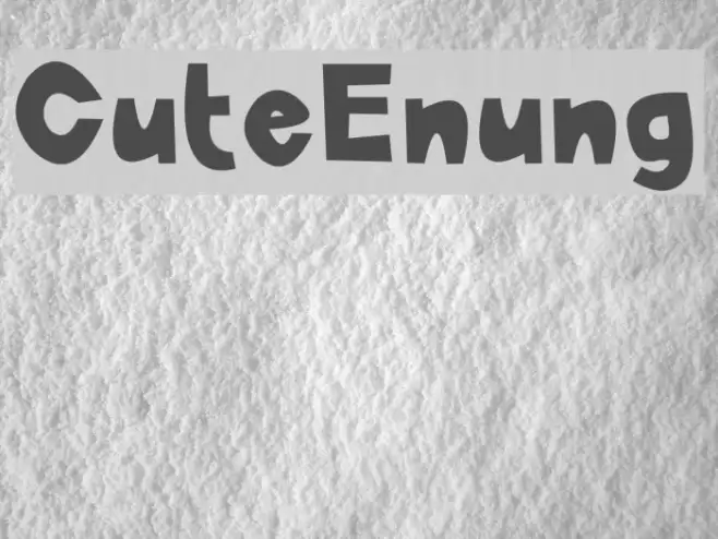 CuteEnung Font examples