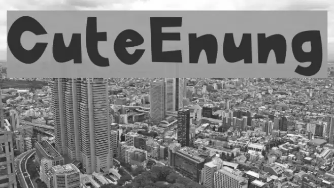 CuteEnung Font examples
