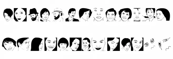 CuteFaces Fonte MAIÚSCULAS