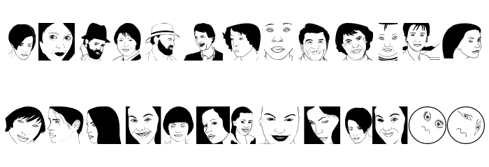 CuteFaces Font LOWERCASE