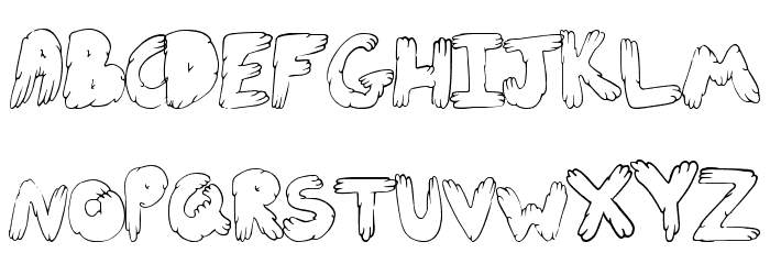 CuteFold Font LOWERCASE