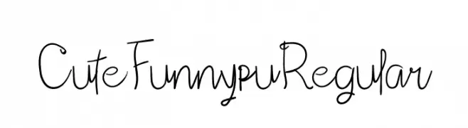 CuteFunnypuRegular  Frei Schriftart Herunterladen