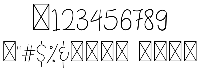 CuteFunnypuRegular Font OTHER CHARS