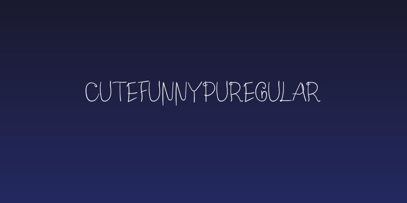 CuteFunnypuRegular Social Header