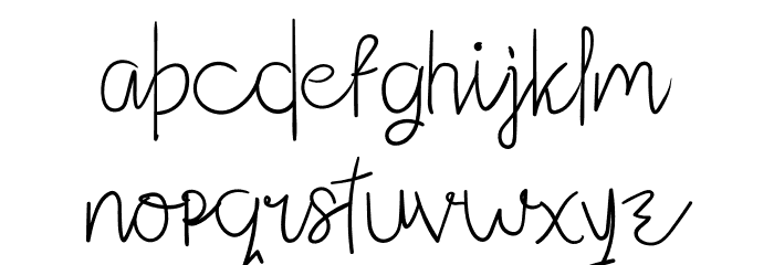 CuteFunnypuRegular Font LOWERCASE