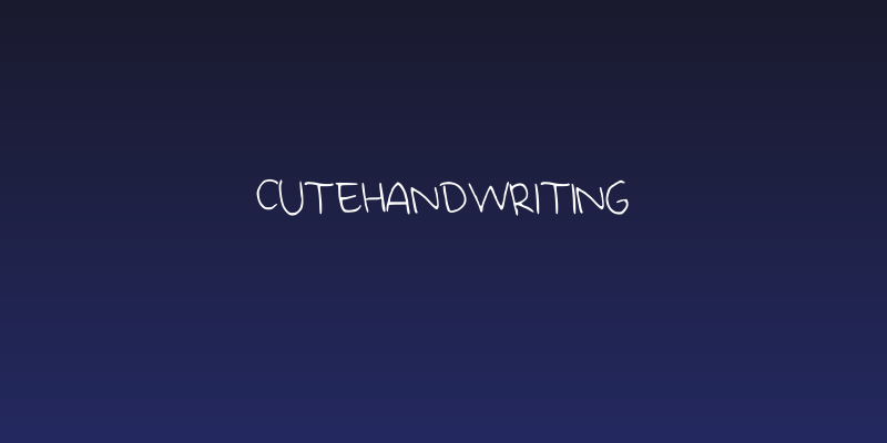 CuteHandWriting Social Header