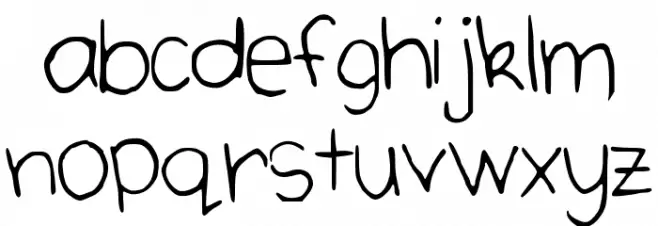 CuteHandWriting 字体 小写