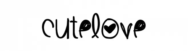 CuteLove  Frei Schriftart Herunterladen