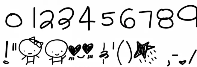 CuteLove Font OTHER CHARS