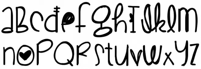 CuteLove Font Litere mari