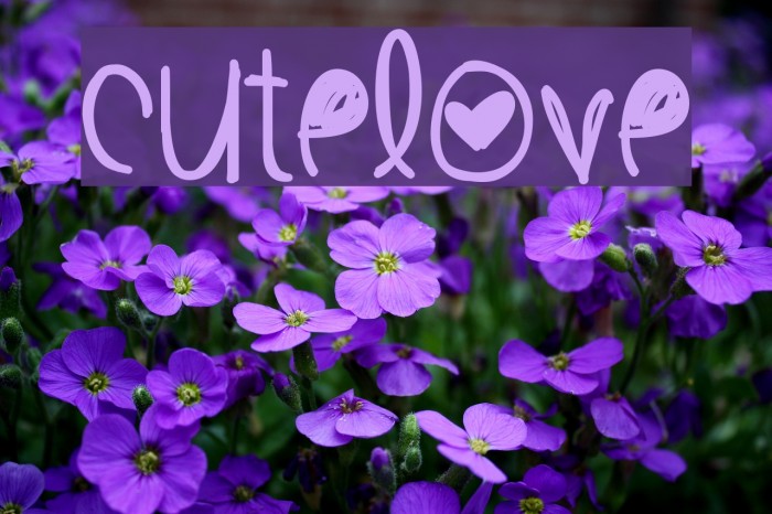 CuteLove Font examples