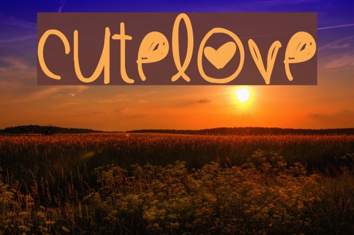 CuteLove Font examples