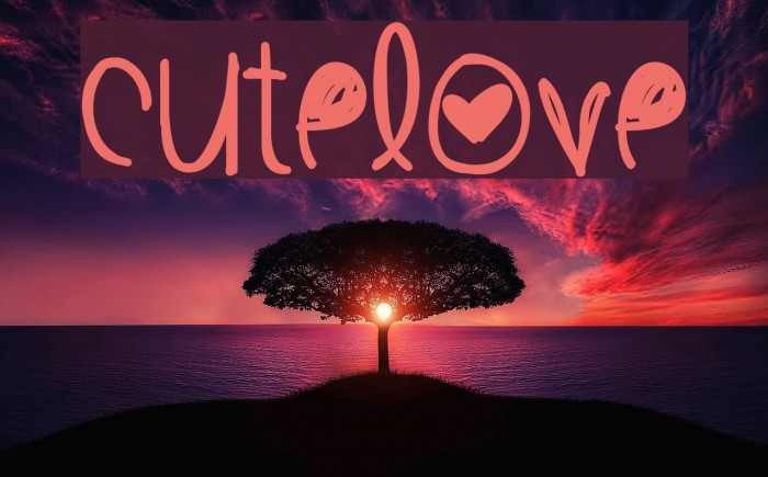 CuteLove Font examples