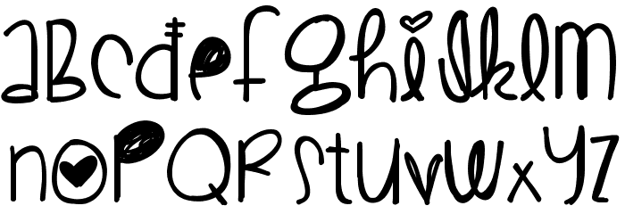 CuteLove Font LOWERCASE