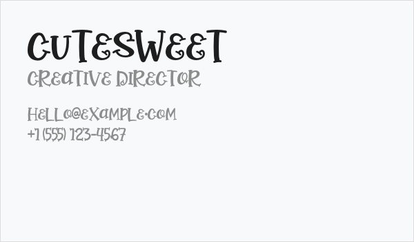 CuteSweet Business Card