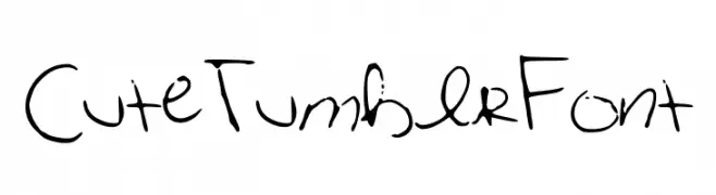 CuteTumblrFont Шрифта