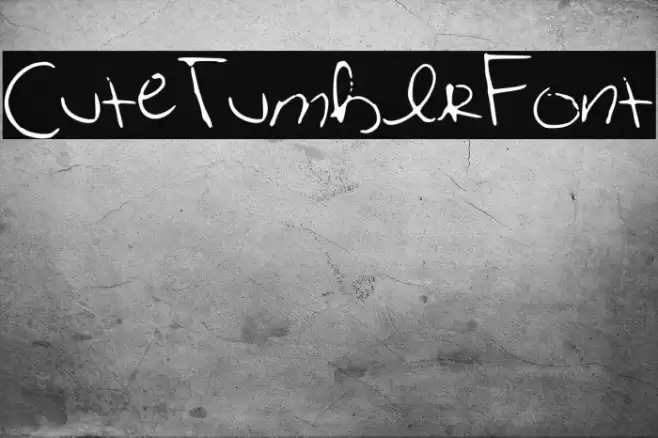 CuteTumblrFont Шрифта examples