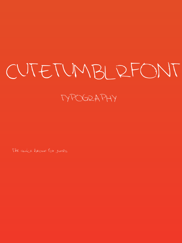 CuteTumblrFont Poster