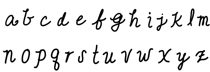 CuteWriting Font LOWERCASE