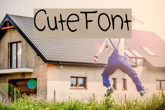 Cute_Font Font examples
