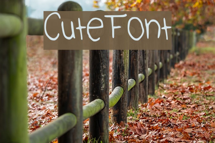Cute_Font Font examples