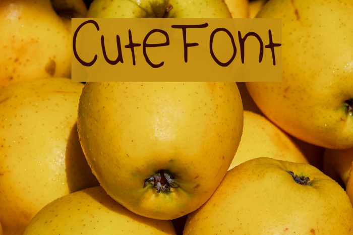 Cute_Font Font examples