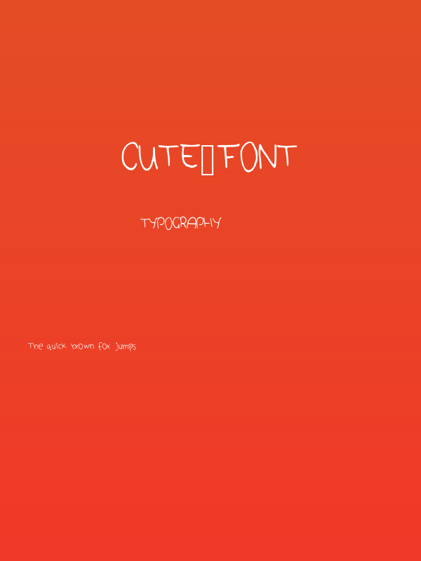 Cute_Font Poster