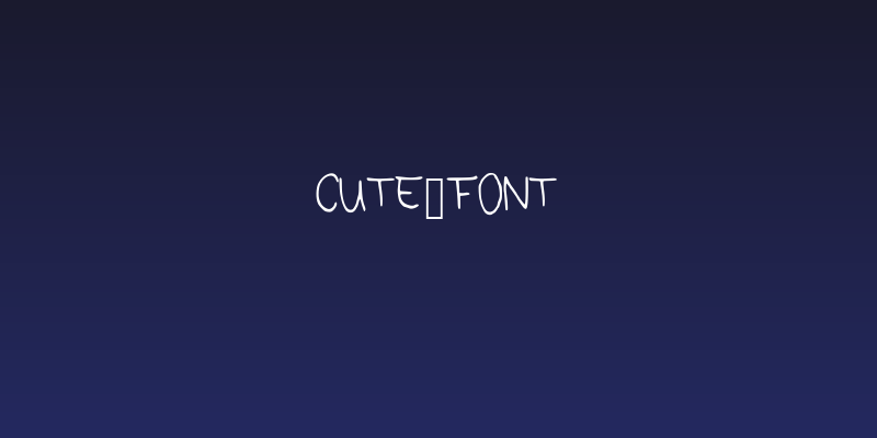 Cute_Font Social Header