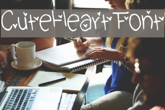Cute_Heart_Font Example 1