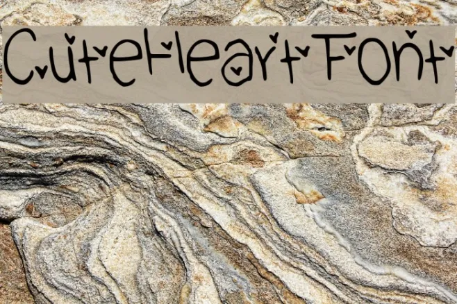Cute_Heart_Font Example 2