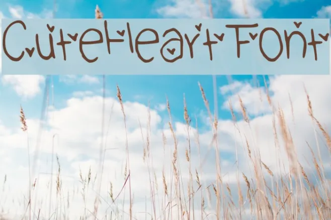 Cute_Heart_Font Example 3