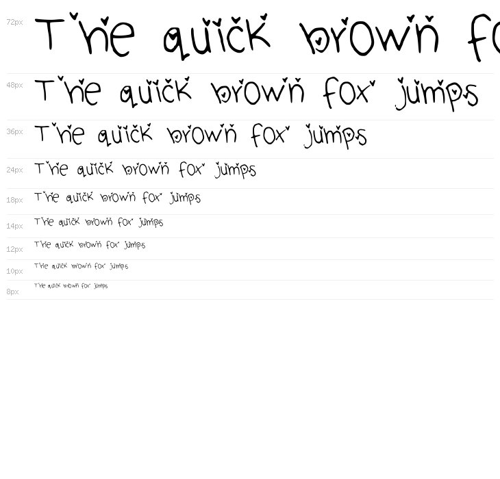 Cute_Heart_Font Waterfall