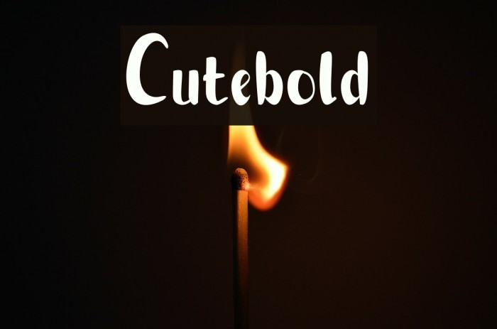Cutebold Font examples