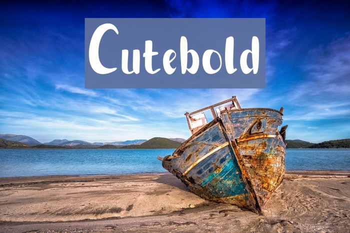 Cutebold Font examples