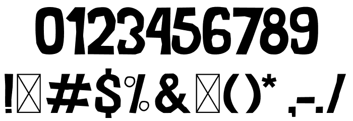 Cutenes Monster Font OTHER CHARS