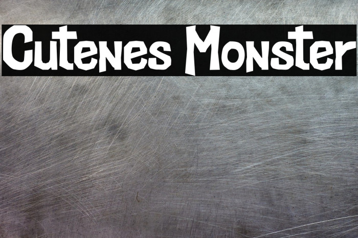 Cutenes Monster Font examples