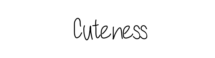 Cuteness  नि: शुल्क फ़ॉन्ट्स डाउनलोड