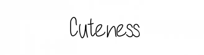Cuteness  Frei Schriftart Herunterladen