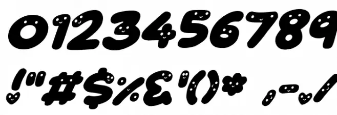 Cutest Things Italic Font OTHER CHARS