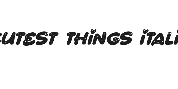 Cutest Things Italic Logo
