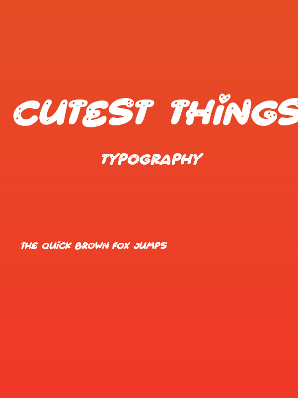 Cutest Things Italic Poster