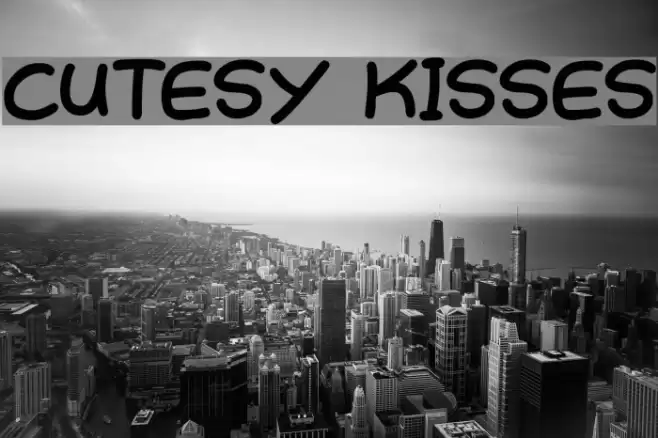Cutesy Kisses Font examples