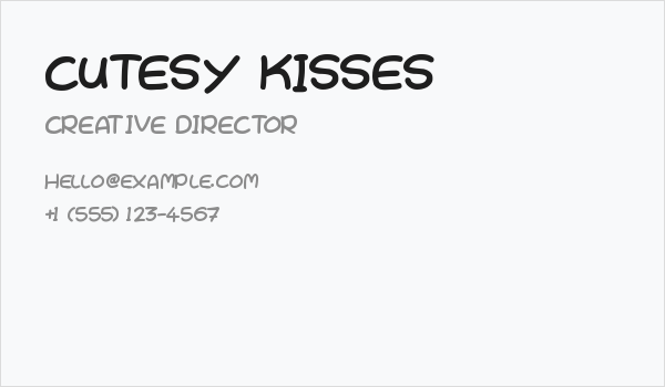 Cutesy Kisses Business Card