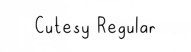 Cutesy Regular  Frei Schriftart Herunterladen